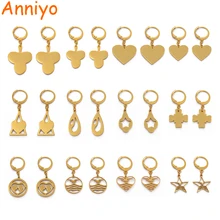 Anniyo маленькие серьги для женщин и девочек, Золотые серьги из нержавеющей стали Kiribati, ювелирные изделия в стиле остров, подарки#034021