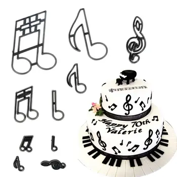 

10Pcs/Set Music Notes Cookie Cutter Plastic Sugarcraft Fondant Cutter Mold Cake Decorating Tools Baking Cupcake Mold