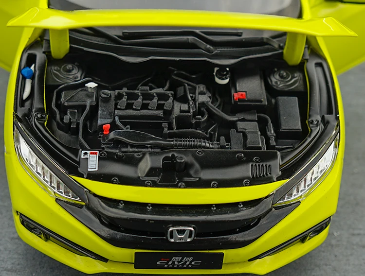 1/18 Новинка Honda Civic(желтый/зеленый) Lancer-Evolution литая модель автомобиля