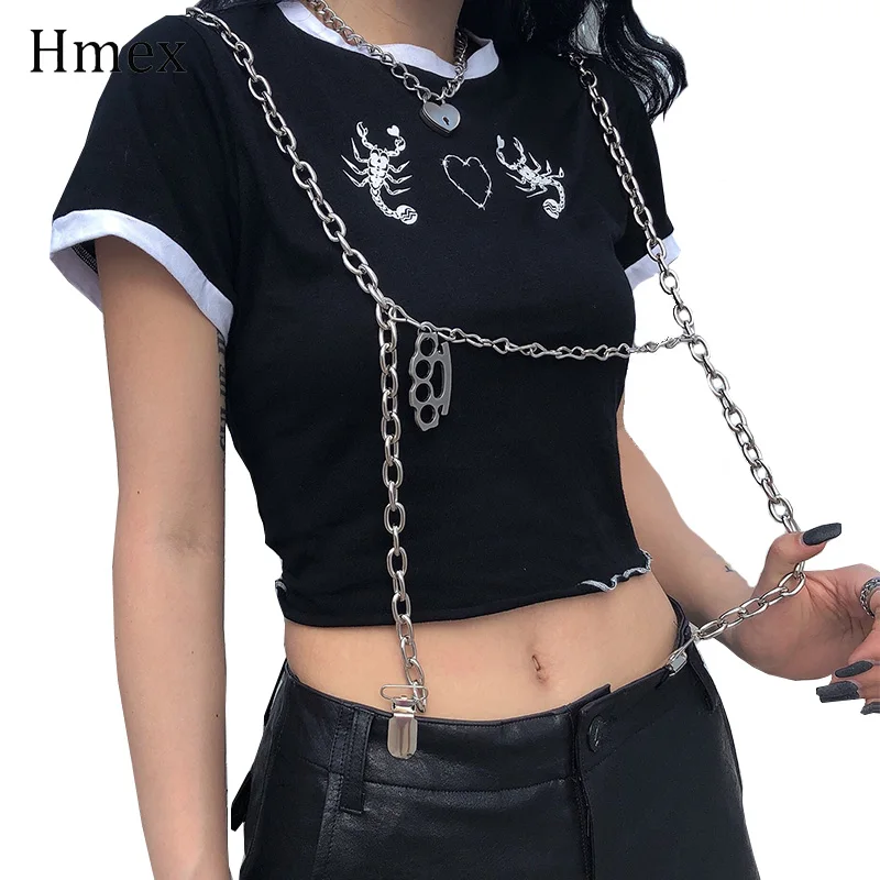 

Goth Hip Hop Metal Belt Chain Women Men Silver Punk Streetwear Chain Belts suspender Personalized Dress Jeans Decor Accessory