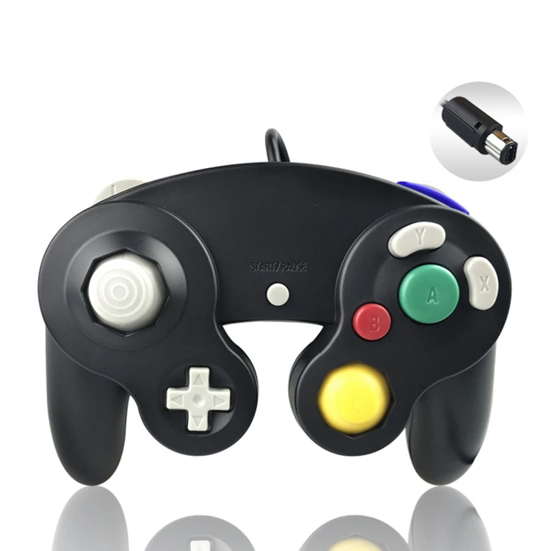 Black Для Gamecube PC USB Классический Проводной контроллер Джойстик Геймпад для nintendo для wii Вибрация геймпад - Цвет: Black