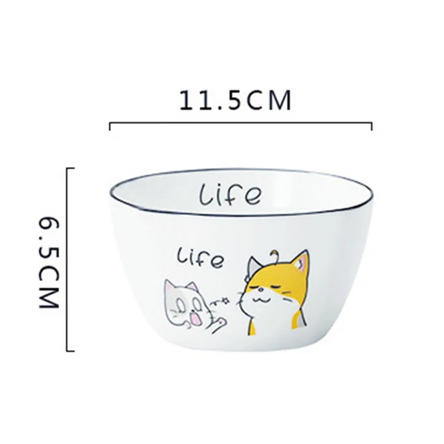 Cartoon Cat Ceramic Tableware set with playful design15