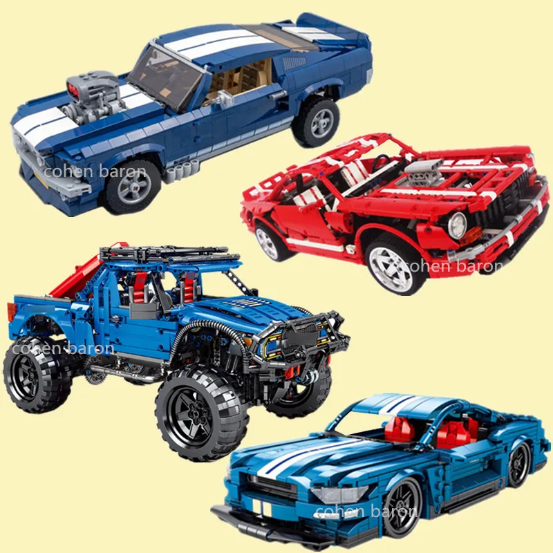 Новый гоночный автомобиль Mustang F 150 Raptor Pickup Fit Technic грузовик городская Модель
