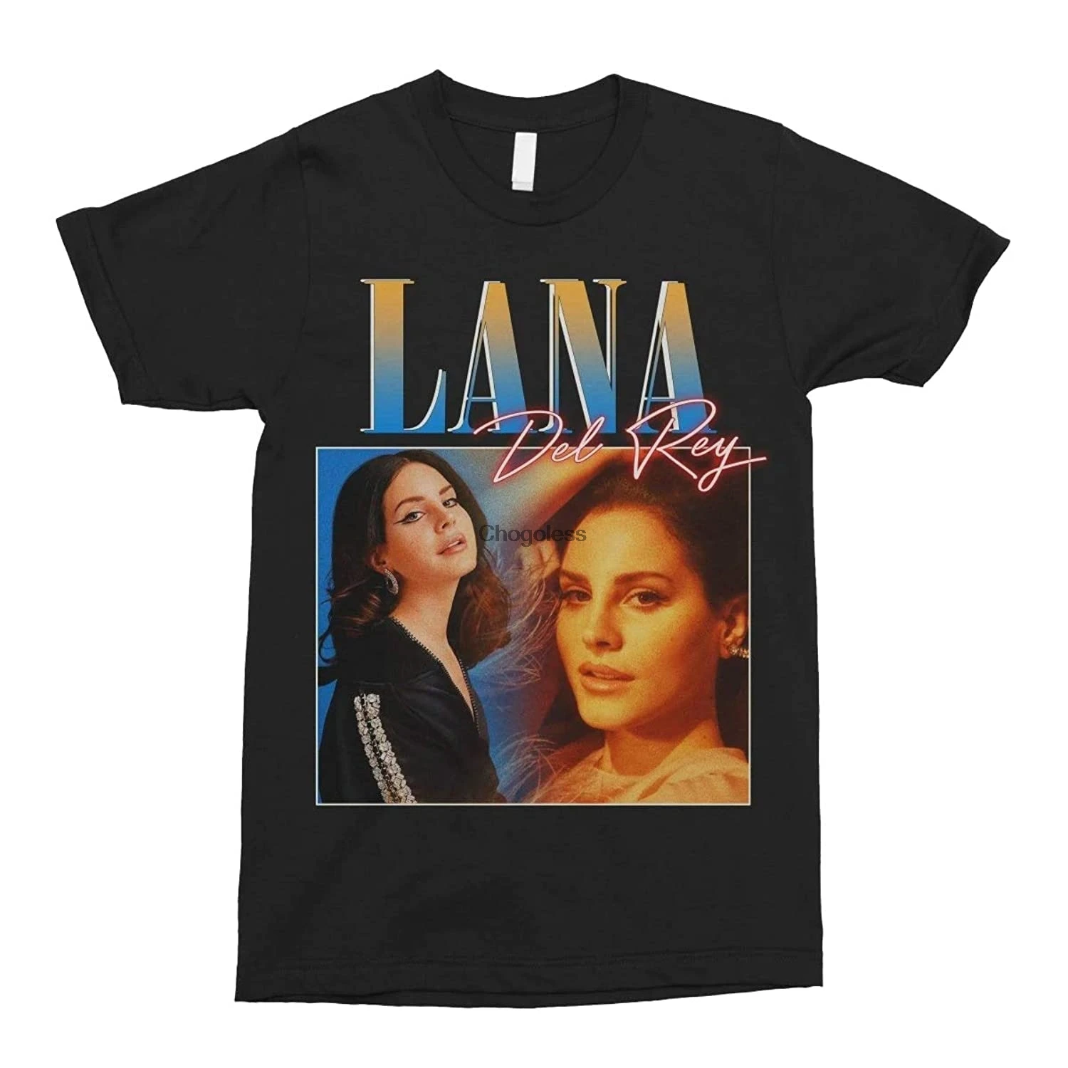 Lana Del-Rey-Vintage Unisex T-Shirt Funny Tee Short-Sleeve Women Men Customized T Shirt Black | Мужская одежда