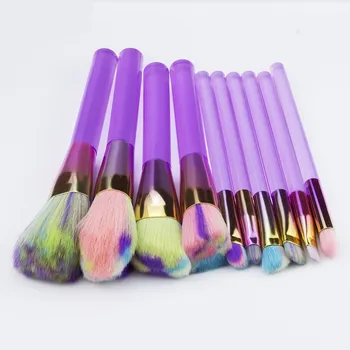 

Professional Makeup Brushes Synthetic Hair Makeup Tool Set High Quality Crystal Brushes 10/12 Pieces