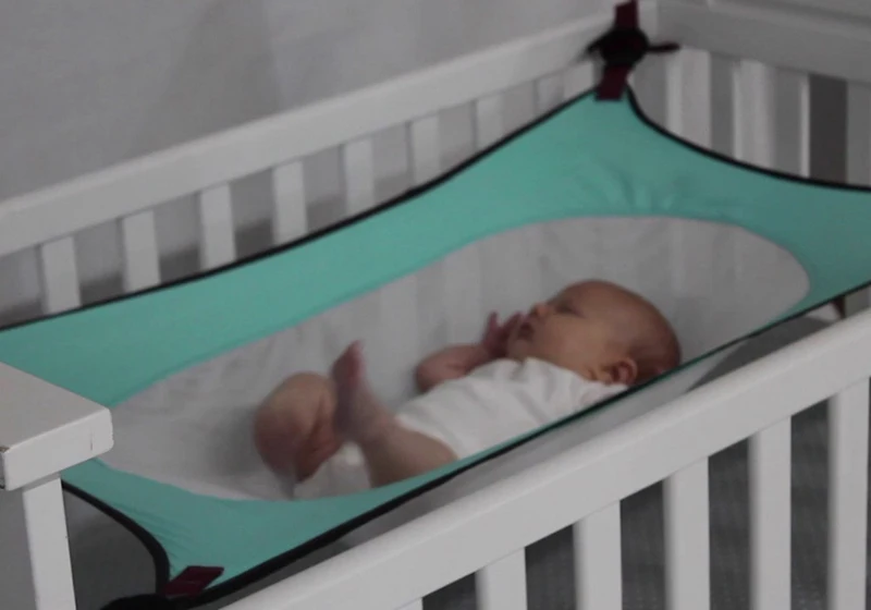 Гамак для новорожденных, безопасная Съемная детская кроватка, эластичный гамак с регулируемой сеткой, складная кроватка 130