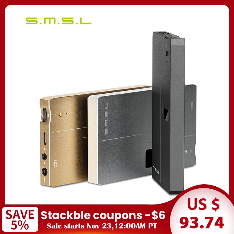 SMSL IQ Portable Headphone Amplifier Hi-Res 32bit