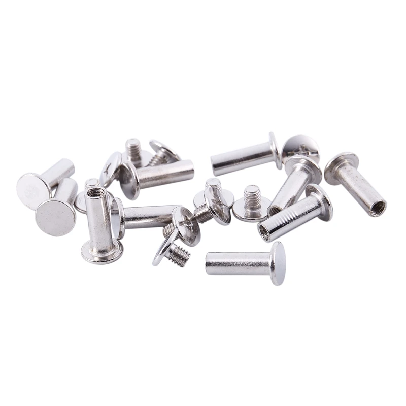

Promotion! Album Scrapbook 5 x 15mm Nickel-plated Binding Post Screw 10 pcs