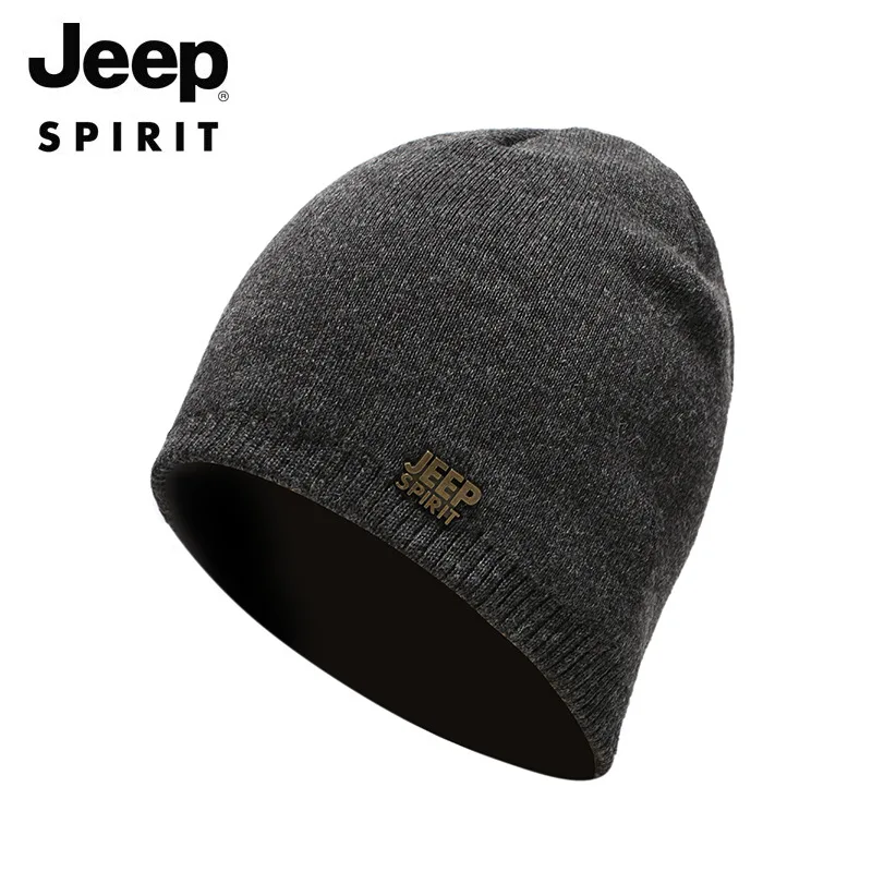 JEEP SPIRIT брендовая теплая шапка s Зимние головные уборы для мужчин и женщин зимняя шапка шерстяная шапка с буквенным принтом вязаная шапка Gorros Mujer Invierno капот 52-61 см