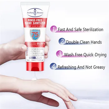 

50ml Travel Portable Quick-Drying Hand Sanitizer Gel Antibacterial Moisturizing Disposable No Water Antibacterial Hand Gel Soap