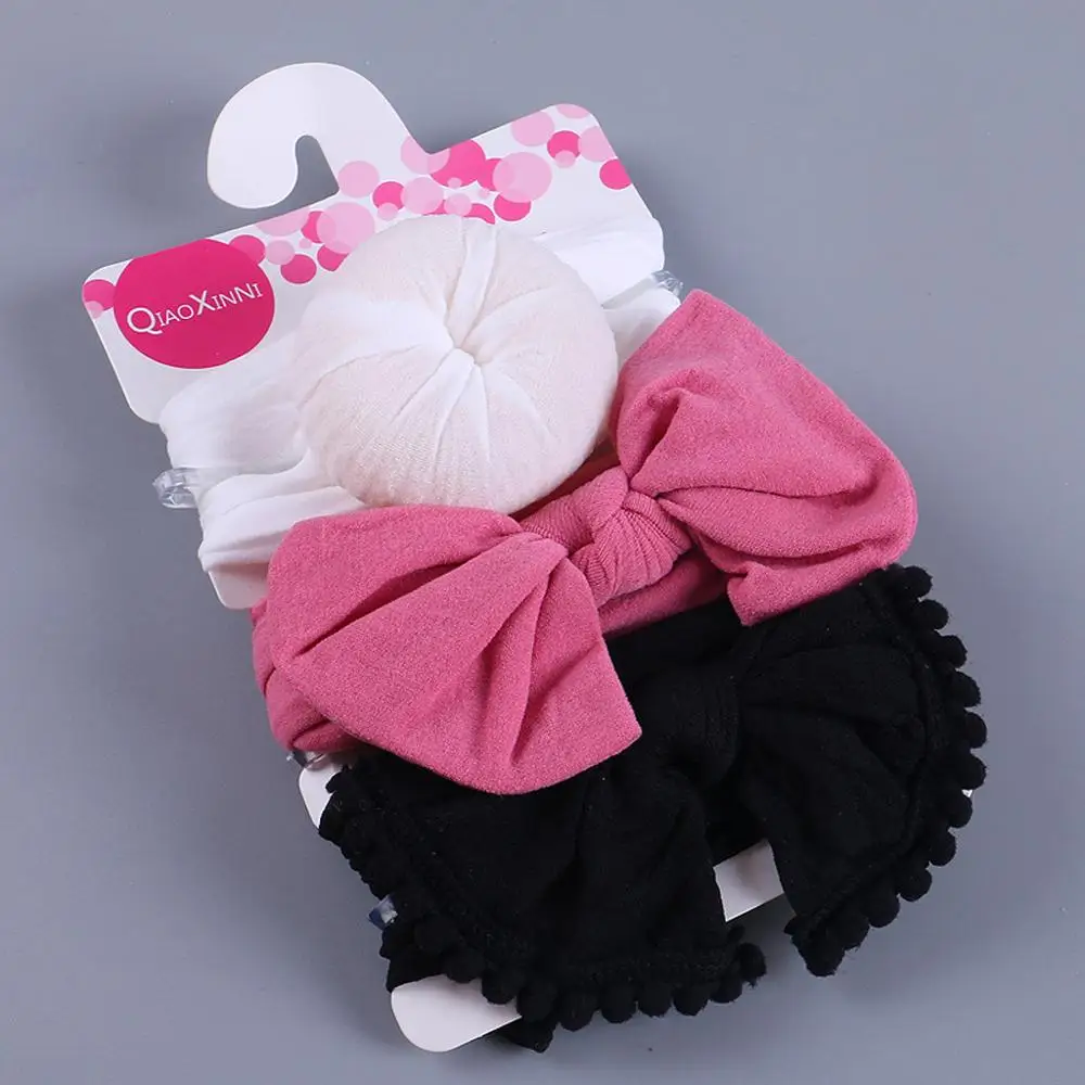 3Pcs headband - V Аксессуары для волос для маленьких девочек; 3 шт.; детская эластичная повязка на голову с цветочным рисунком; повязка на голову для маленьких девочек с бантом; эластичные повязки на голову; Набор для волос - Цвет: 3Pcs headband - V