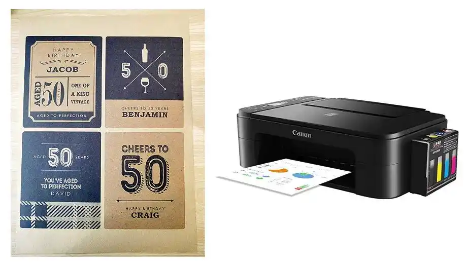 sticky back printer paper