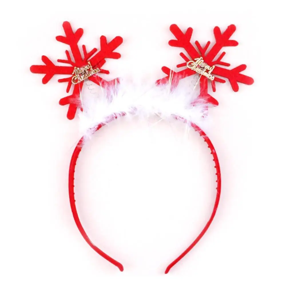 Новейшее поступление, модная Рождественская елка, олень, обруч на голову с рогами, Санта, Рождественская повязка на голову, обруч на голову, головной убор - Цвет: snow