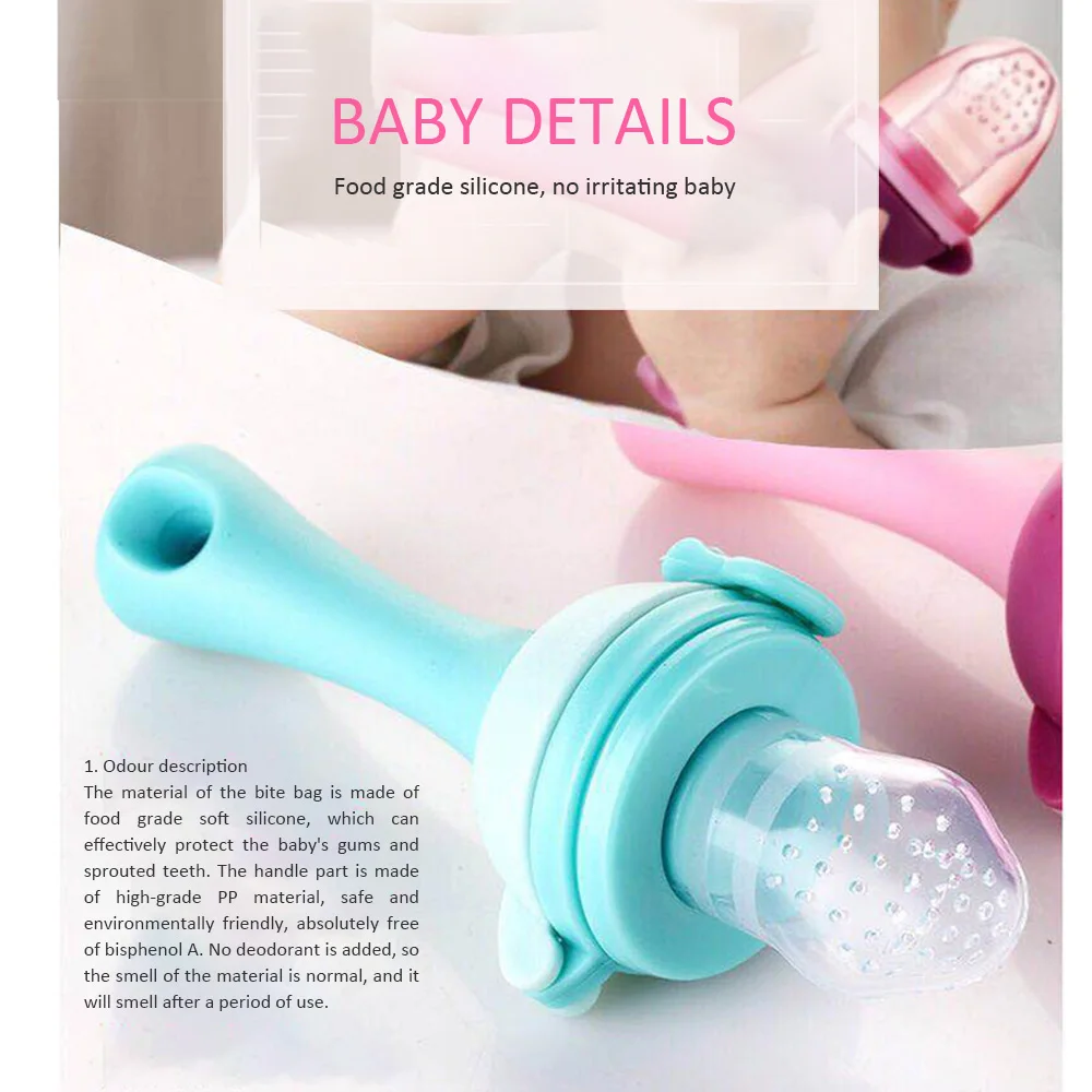 

Baby Food Mills Food supplement device+ chain food Fresh Fruit Vegetable Mills Dispenser Pacifier Nipple masher Care Safety Tool