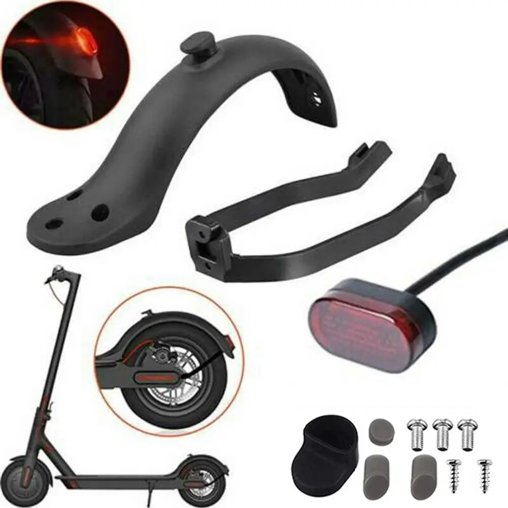 Electric Scooter Rear Fender Mudguard Support Taillight Set for Xiaomi M365 UK 