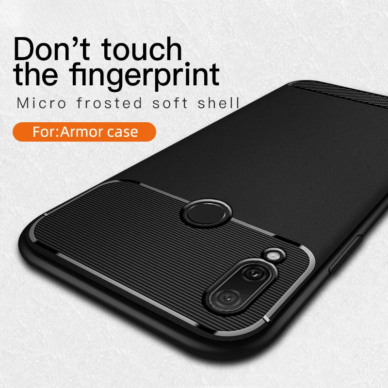 Carbon Fiber Case For Huawei Y6 Y5 Y7 Y9 Prime 2019 Anti Shock Soft Slim TPU Cover Funda | Мобильные телефоны и