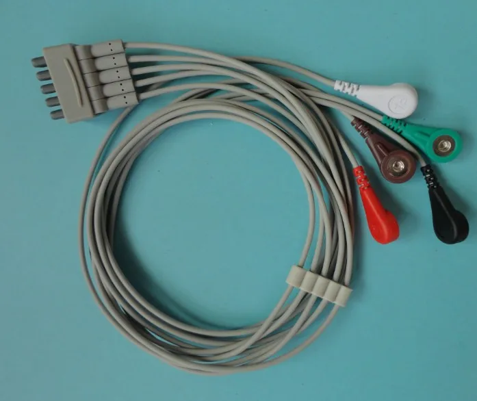 

GE snap type 5-lead cable lead wire для GE DASH2000 3000 4000 1800 2500 ECG monitor