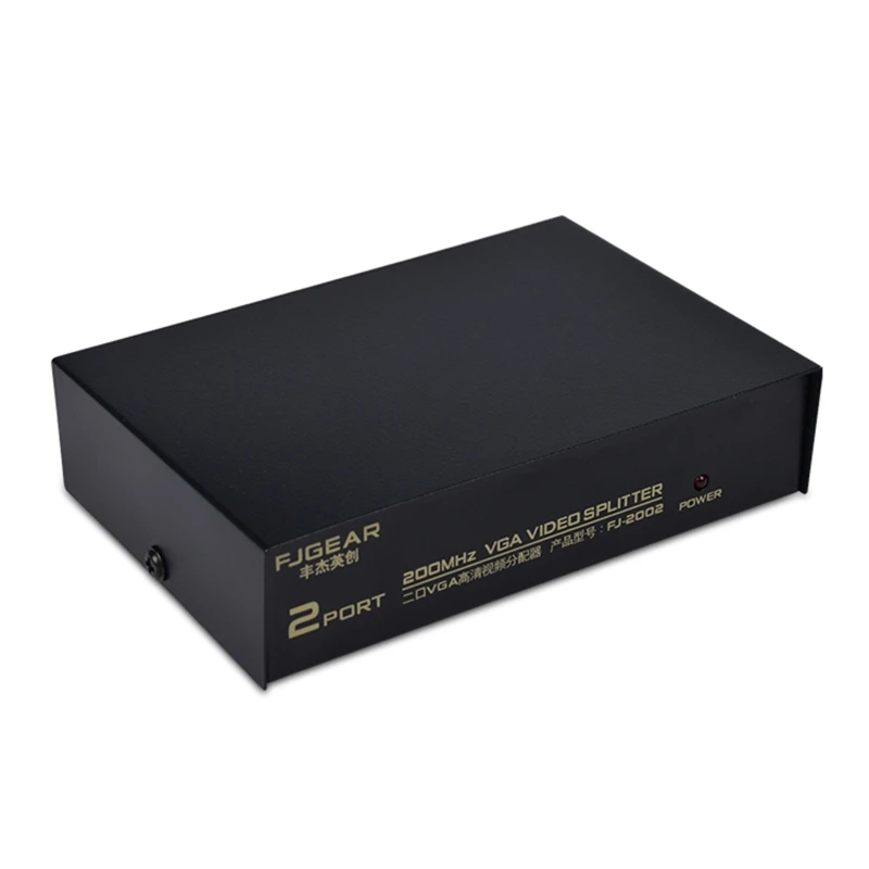 2 Port VGA Frequency Divider 200Hz Video Distributor Computer Monitor Display 1 Divided into Synchronizer |