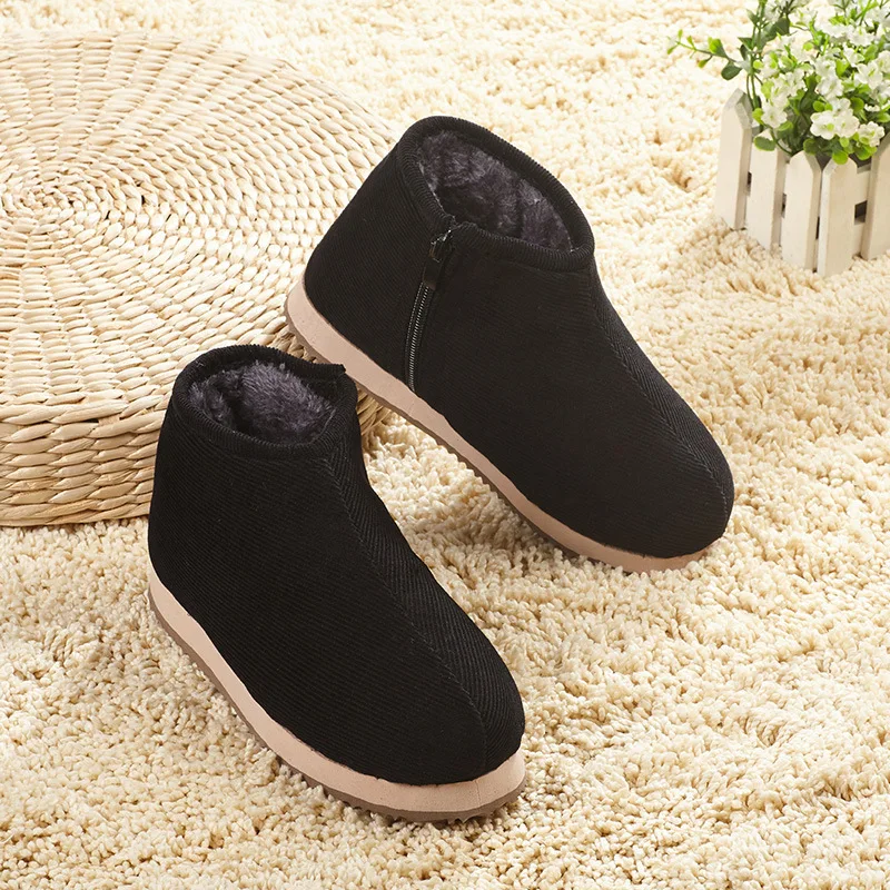 

Winter Men And Women Handmade Cotton-padded Shoes Household Cotton Slippers Corduroy Cotton-padded Shoes Warm Thick Cotton-padde