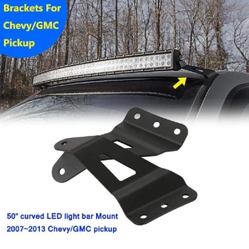 

Top Roof Windshield Mounting Brackets Steel for 2007-2013 GMC Sierra/Chevy Silverado 1500 for 50 Inch / 52 Inch Curved Led Light
