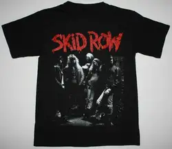 Skid Row BAND GLAM ROCK металлическая Золушка Доккен яд SKIDROW Новая Черная футболка