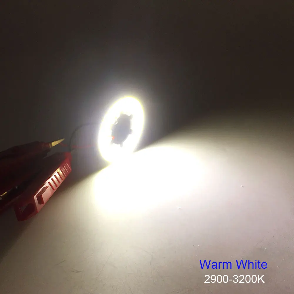Warm White 5pcs 5 шт. круглый COB светодиодный светильник Теплый натуральный белый 43 мм Диаметр круглое кольцо COB лампа 5 Вт 15 в светодиодный светильник для DIY светильник ing Chips - Испускаемый цвет: Warm White 5pcs