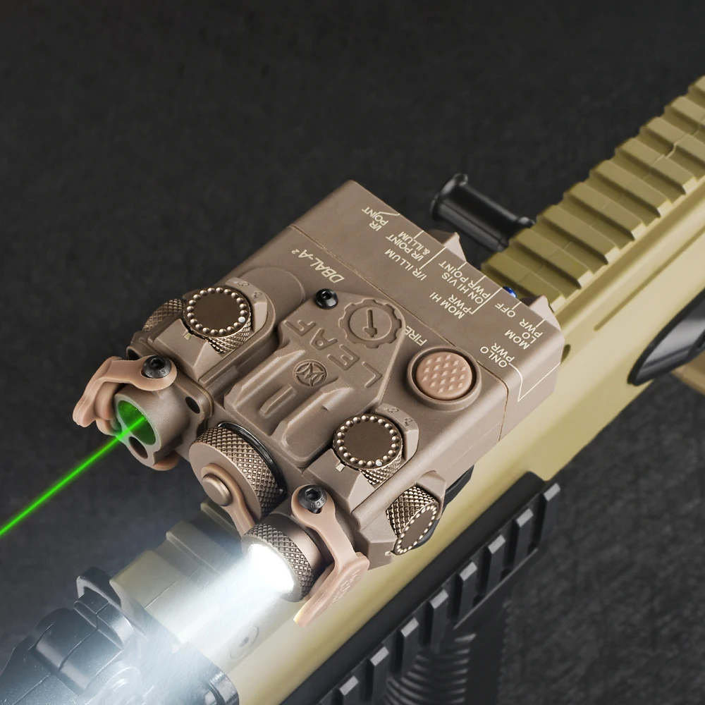 US $57.72 WADSN Airsoft DBAL A2 Green Laser Led Scout Light Hunting Gun Mini DBAL Flashlight Laser Sight Weapon Torch NO IR Fit 20MM Railz