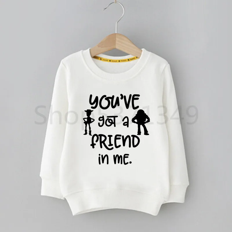 Toy Story/толстовки с героями мультфильмов «You't Got A Friend In Me»; весенние повседневные толстовки с капюшоном; Детские однотонные толстовки с капюшоном