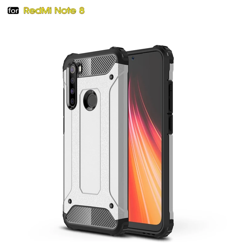 

For Xiaomi Redmi Note 8 Case Shockproof Armor Rubber Silicone Hard PC Case For RedmiNote8 Back Cover For Redmi Note8 Case