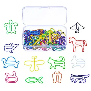 

Multicolor Paper Clips Creative Animal Shape for Bookmark Office School Notebook Agenda Pad, 12 Stlyes, 60 Pieces