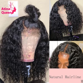 

Short Bob 4x4 Closure Wig Pre plucked Water Wave Wig Bleached Knots 150% Remy Lace Front Human Hair Wigs For Black Women