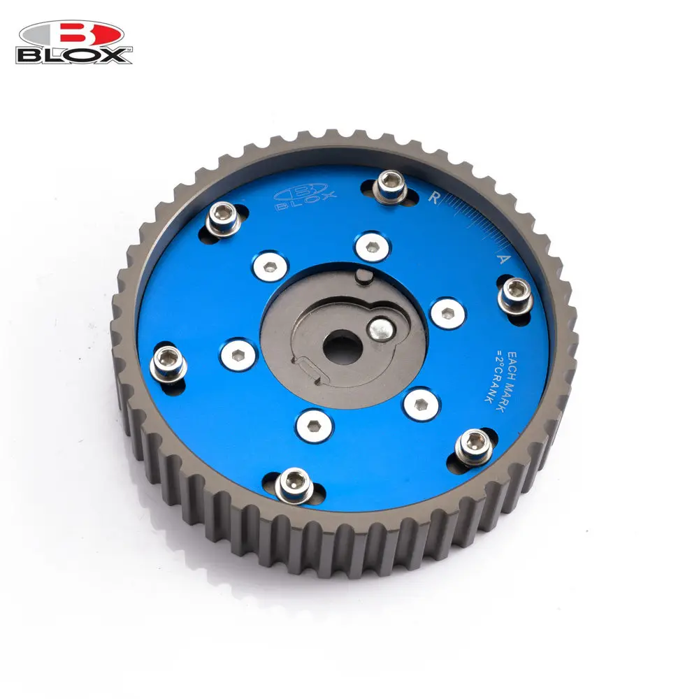 BLOX Adjustable 2 Pieces Aluminium Camshaft Timing Cam Gear Blue For BMW E36 3 Series M20 EP-CGBMW