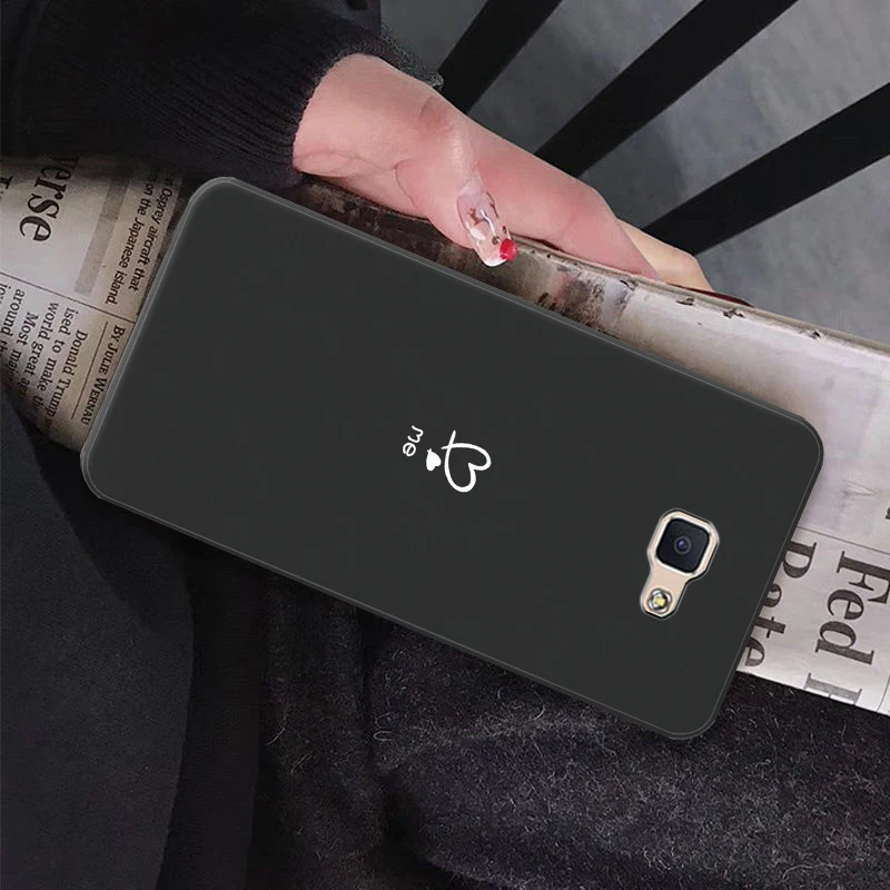 Милый мультяшный чехол для Samsung J7 Prime черный из ТПУ J5 J2 милый простой
