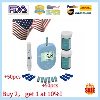 

Blood Glucose Meter Monitor +50 FREE Test Strips +50 FREE Lancets Diabetes Kit