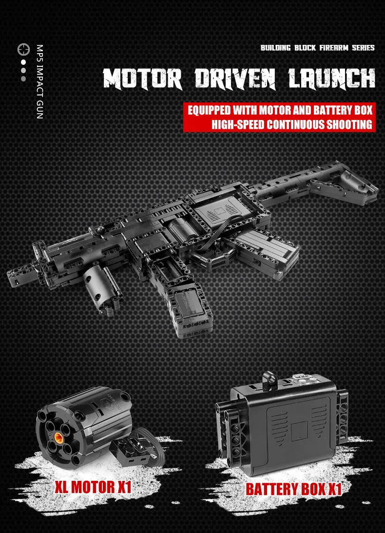 MILITARY MOULDKING 14001 Warfront MP5 Submachine Gun Compatible MOC 29369