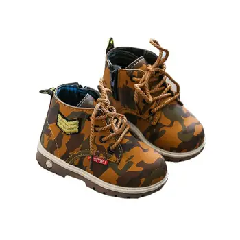 

Winter Boys Boots Kids Leather Martin Boots Baby Waterproof Toddler Girl Cowboy Boots Little Children Ankle Fashion Western Boot