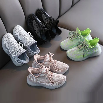 

2020 New Kids Shoes Casual Solid Tennis Shoes Boys Girls Student Gym Children's Breathable Wild Mesh Shoes Sneakers