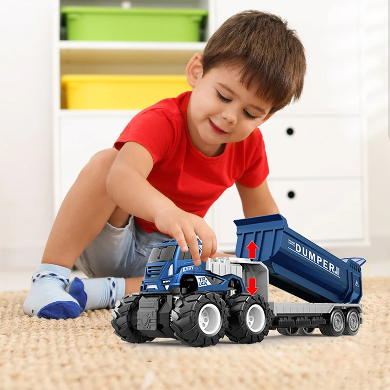 

Kids Alloy Tractor Transport Car Action Figures Vehicle Play Educational Early Learning Toys For Boys Birthdays Christmas Gift