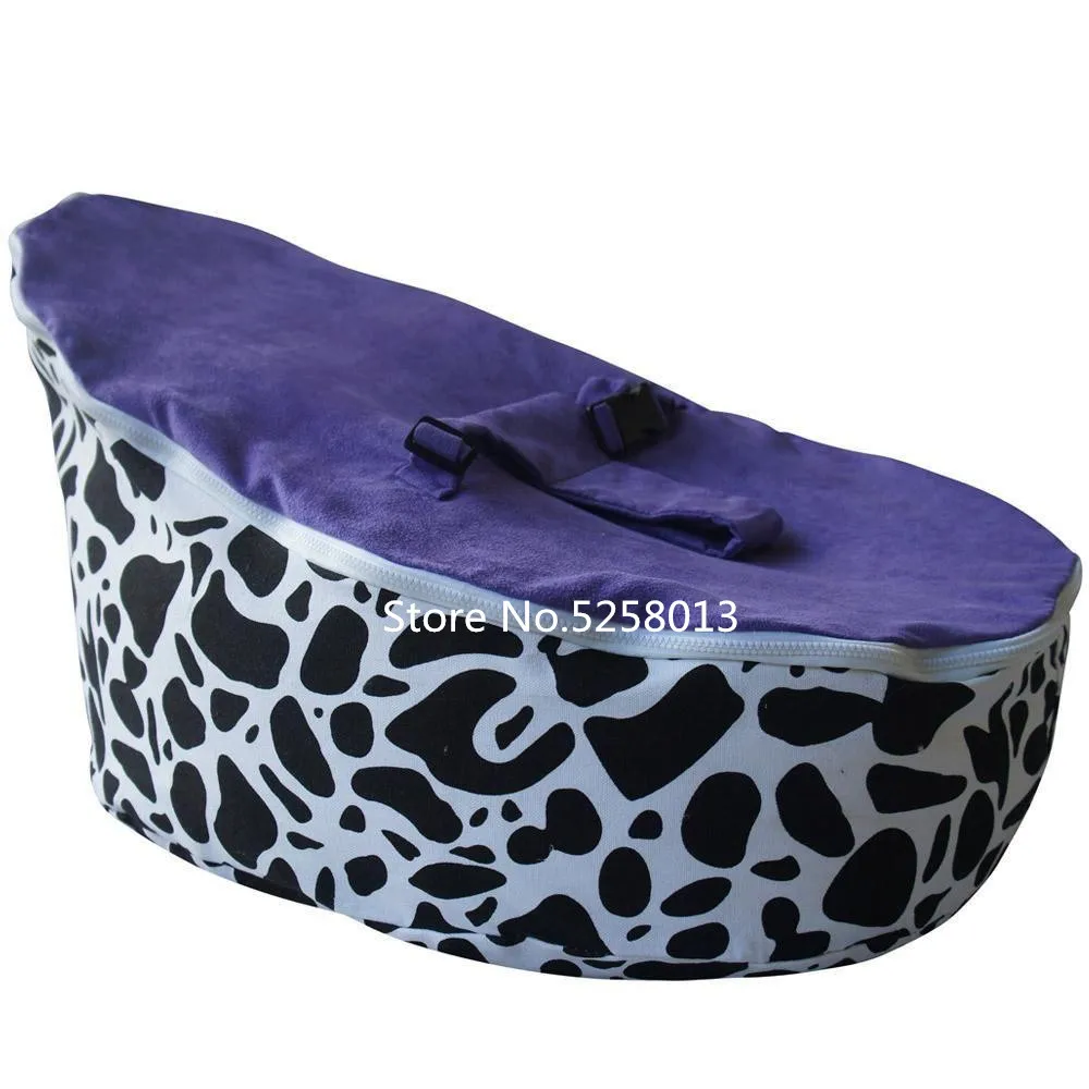 cow purple Красный узор в горошек, удобные детские шапочки, стул, Детская сумка Todler Bean, детское кресло Pod, Детская уютная кровать - Цвет: cow purple