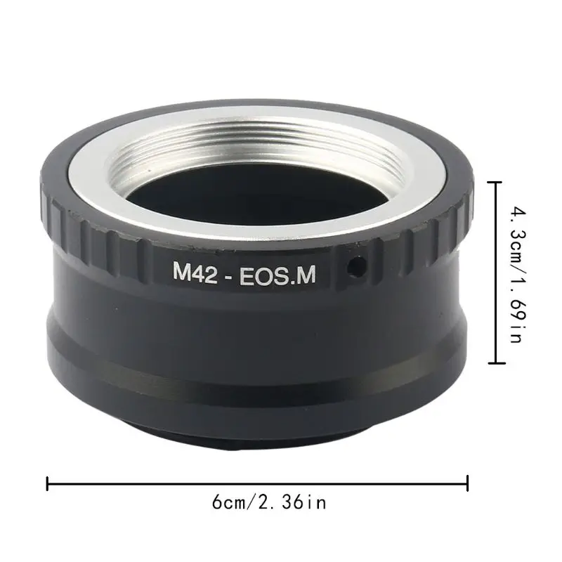 Черный Металлический регулируемый объектив M42 для Canon EOS M M2 M3 EF-M беззеркальное Кольцо адаптера камеры