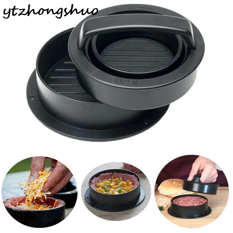 ABS Hamburger Maker Hamburger Press Round Shape Non Stick Chef Cutlets Hamburger Meat Beef Grill Burger Press Patty Maker Mold|Hamburger Presses| - AliExpress