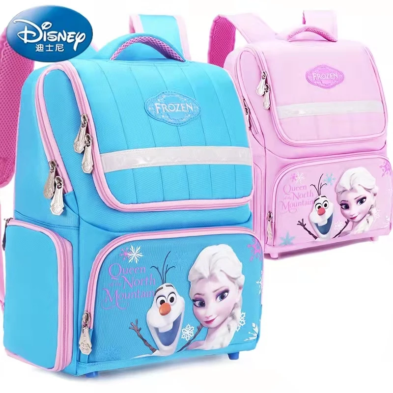 Disney Frozen Sofia School Bag For Girl Primary Student Shoulder Orthopedic Backpack Anna Elsa Grade 1-5 Large Capacity Mochilas