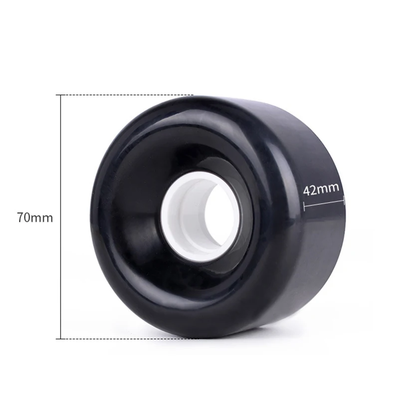 Black 4Pcs Skateboard Cruiser Board Wheels Long Board Skateboarding Parts Useful