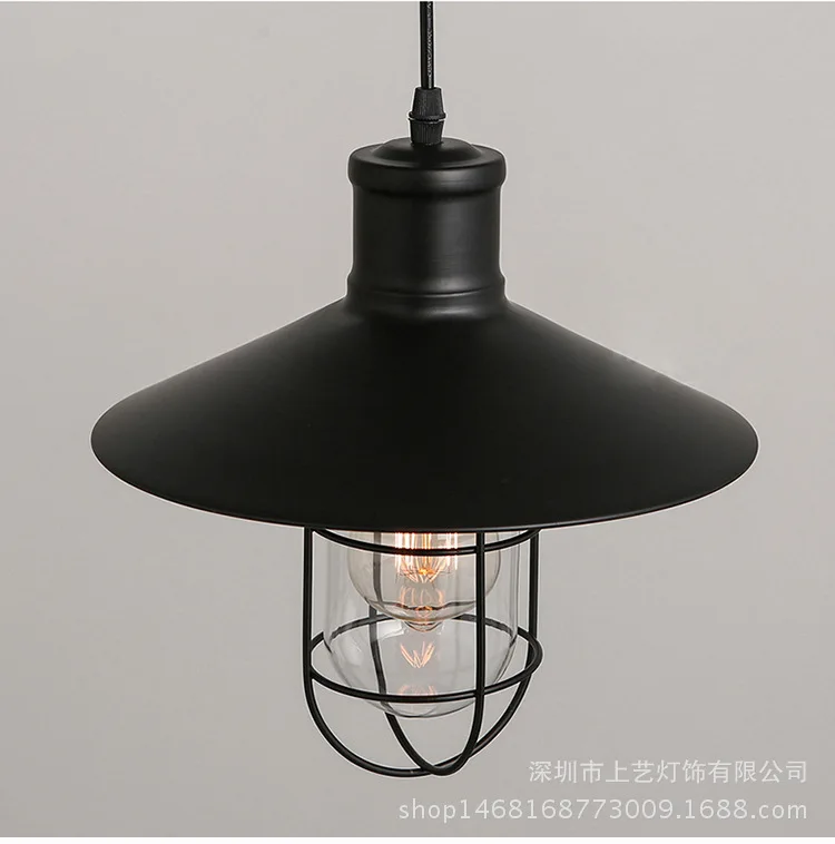 American-Style Village LOFT Industrial-Style Warehouse Bar Counter Restaurant Retro Creative Single-head Small Droplight
