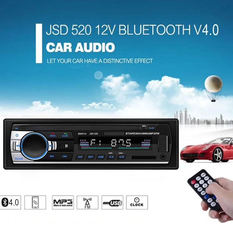 DC12V, включающим в себя гарнитуру блютус и флеш-накопитель USB автомобиля Mp3 плеер радио Fm стерео аудио Запись/копирования Универсальный 21 пульта дистанционного управления Управление