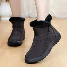Size35-48; женская зимняя обувь из водонепроницаемого материала; пара зимних сапог унисекс; зимние сапоги на меху с нескользящей подошвой; Теплые повседневные сапоги для мам