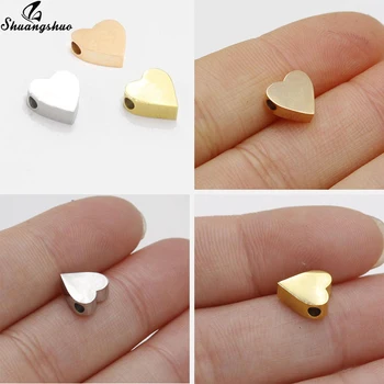 

5pcs/lot Stainless Steel Small Love Heart Shape Charms Pendant Necklace for Women Girls Cute DIY Earring Bracelet Charms Gifts