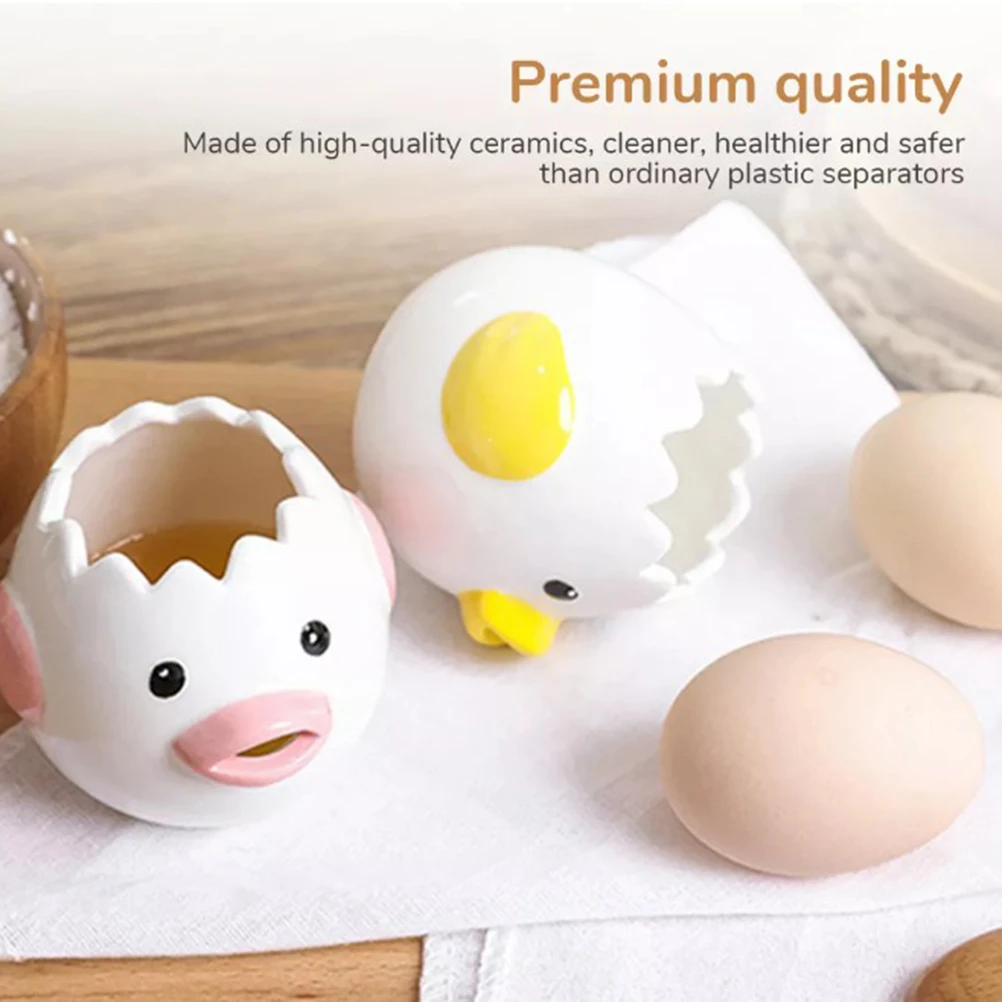 Separador de yema de huevo de pollo de dibujos animados, cerámica creativa,  filtro separador de huevos de pollito, dispositivo de cocina para  comedor|Separador de claras de huevo| - AliExpress