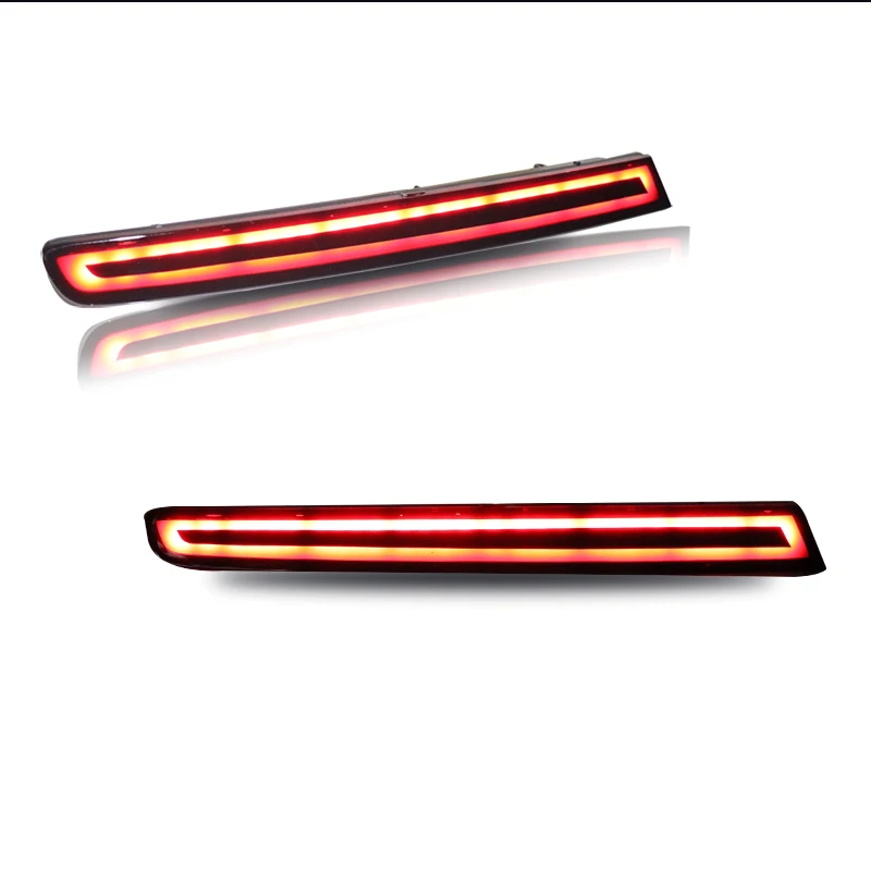 iJDM European Style Red LED Car Rear Bumper Reflectors Lights For 2011-2015 Ford Explorer Tail Brake Lights Rear Fog Lights 12V