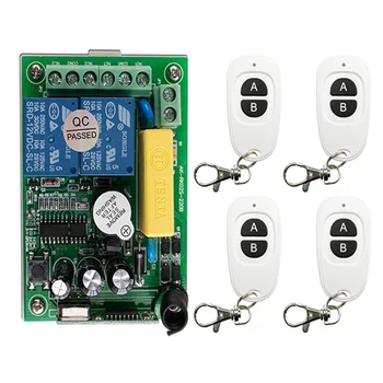 

AC 220 V 2CH 10A Relay RF Wireless Remote Control Switch Wireless Light Switch Receiver+Transmitter Garage Door lamp/ window